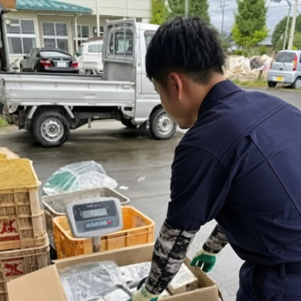 ご都合のよい日時に現地を確認し、買取品と処分品を仕分けるスタッフ