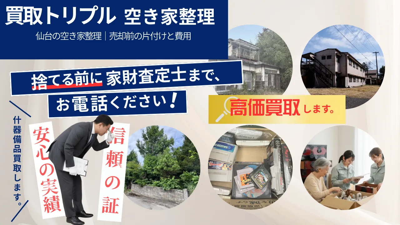 仙台の空き家整理｜解体前の家財処分