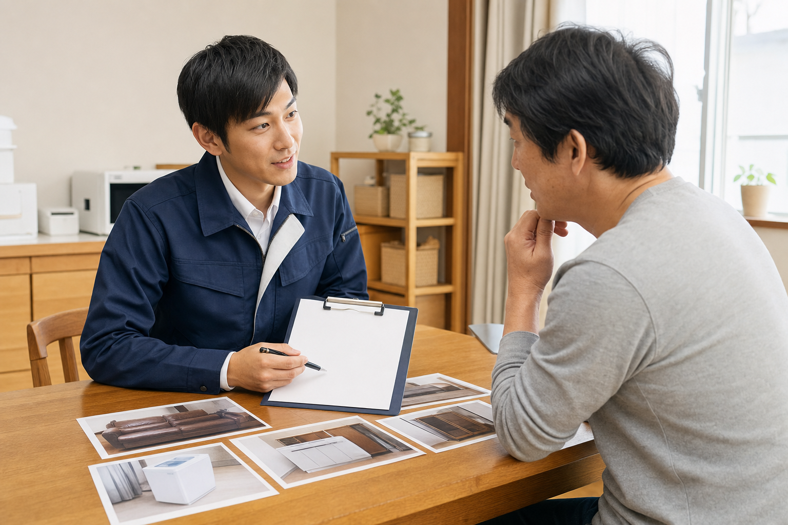 スタッフと相談する様子