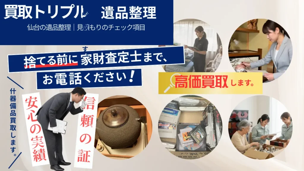 仙台の遺品整理｜見積もりのチェック項目