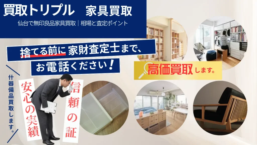 仙台で無印良品家具買取｜相場と査定ポイント