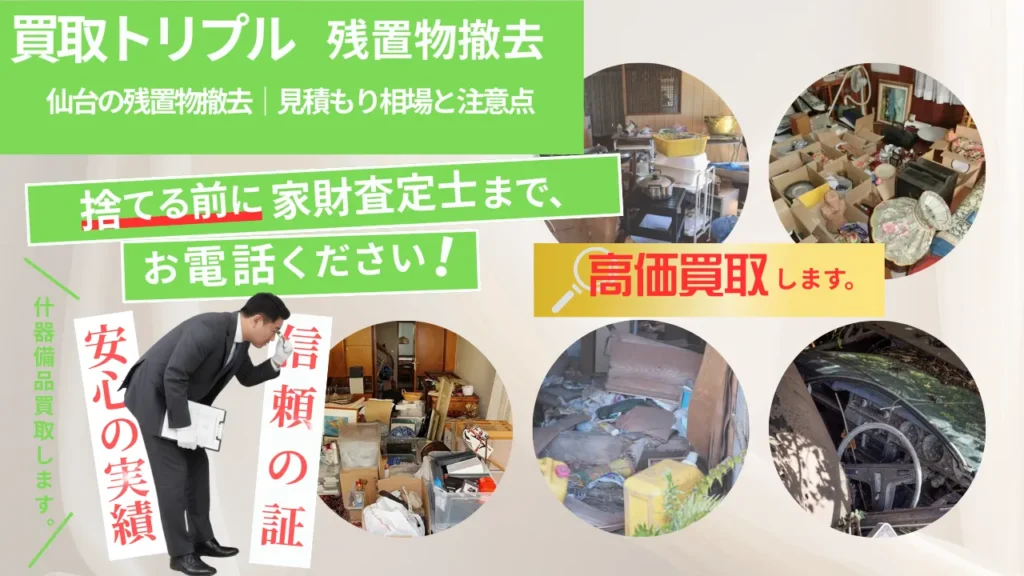 仙台の残置物撤去｜見積もり相場と注意点